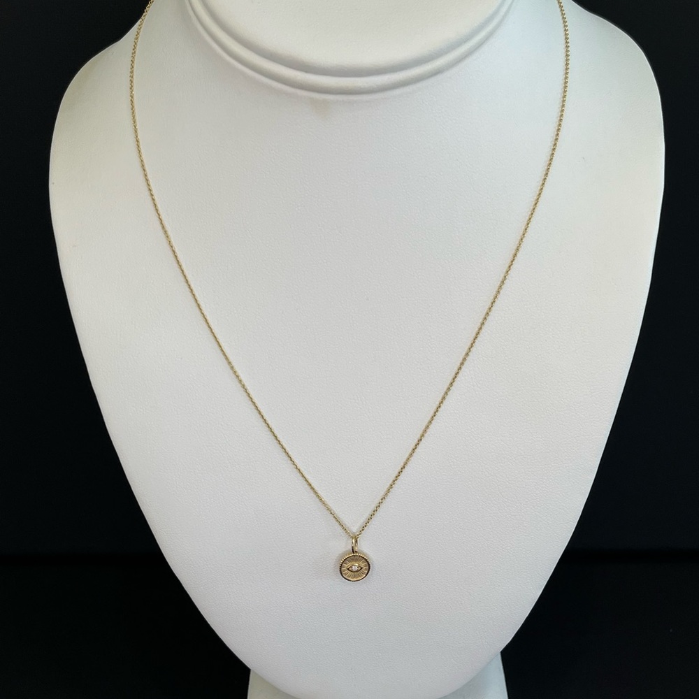 Sydney Evan
14k Diamond Evil Eye Coin Necklace